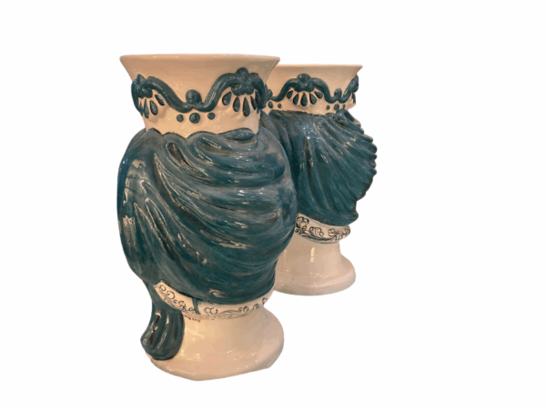 Coppia di teste di moro in ceramica artistica 40 cm - immagine 3