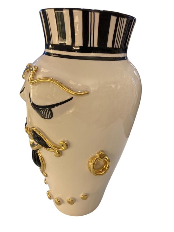 Elegante vaso in ceramica decorato a mano - immagine 3