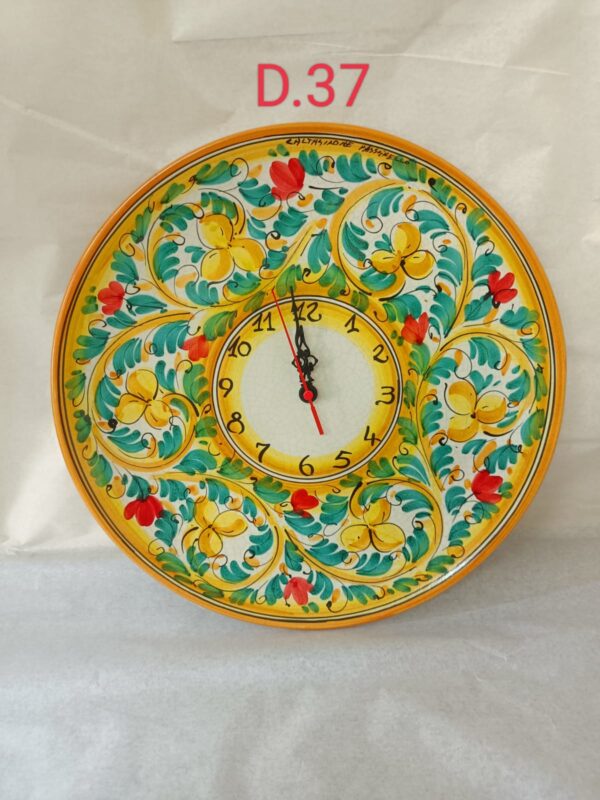 Orologio in ceramica di Caltagirone decoro 600