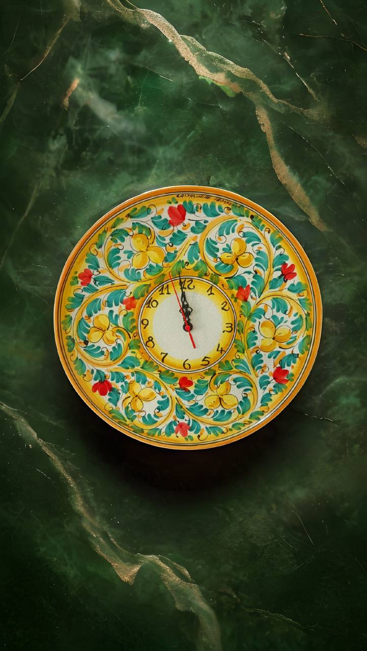 Orologio in ceramica di Caltagirone decoro 600